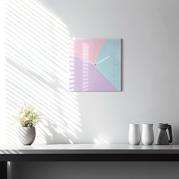 Square wall clock Pastel pattern