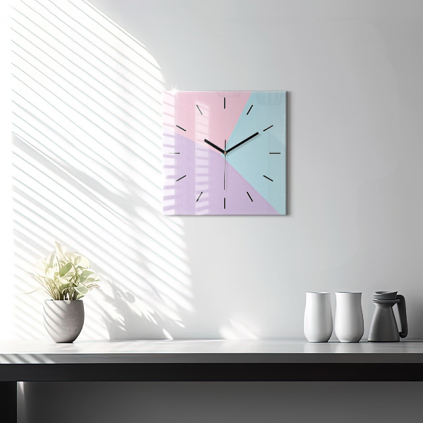 Square wall clock Pastel pattern