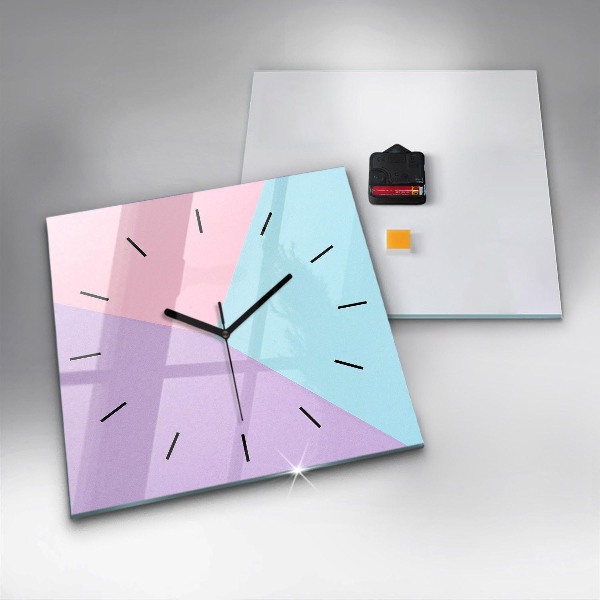 Square wall clock Pastel pattern