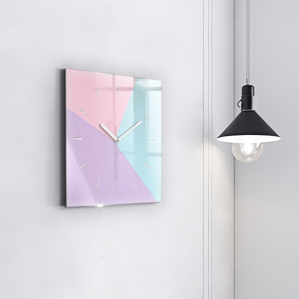 Square wall clock Pastel pattern