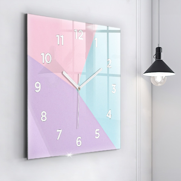 Square wall clock Pastel pattern