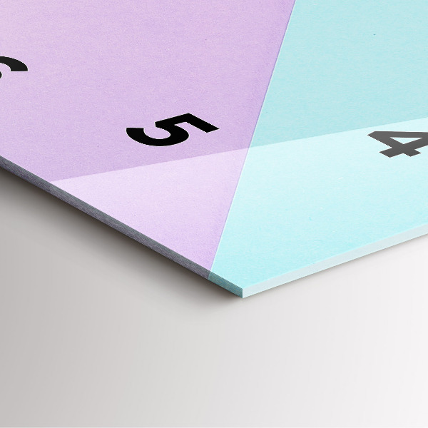 Square wall clock Pastel pattern