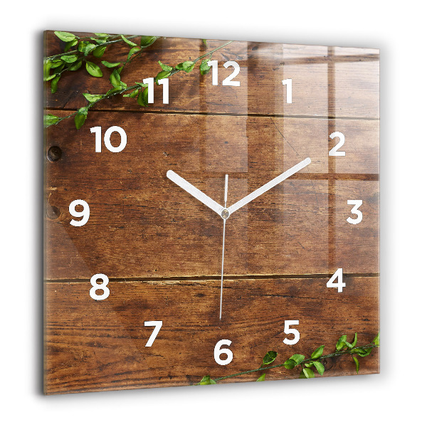 Square wall clock Rustic Wood