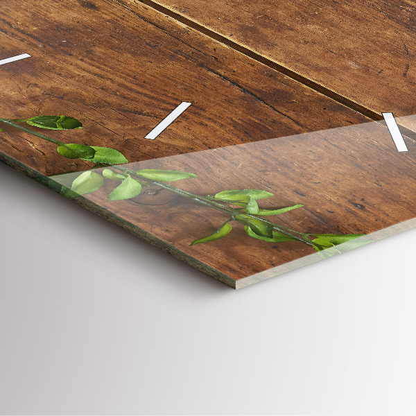 Square wall clock Rustic Wood