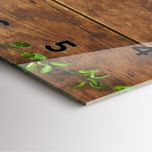 Square wall clock Rustic Wood