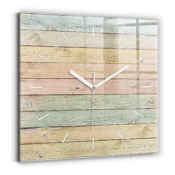 Square wall clock Colorful boards
