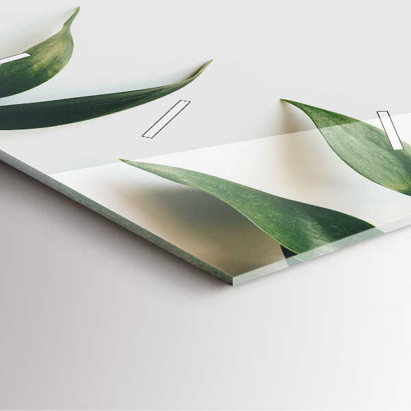 Square wall clock Leaf frame