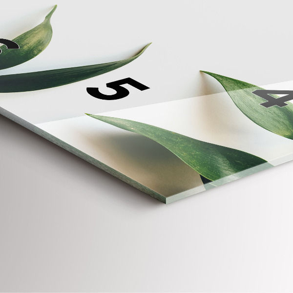 Square wall clock Leaf frame