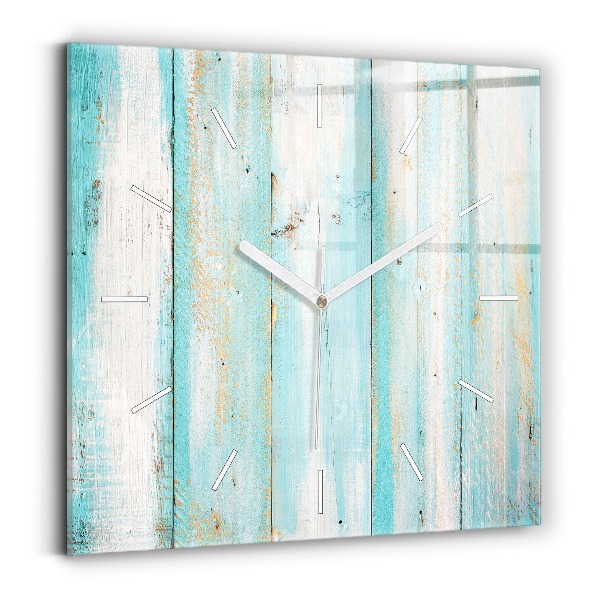 Square wall clock Blue boards
