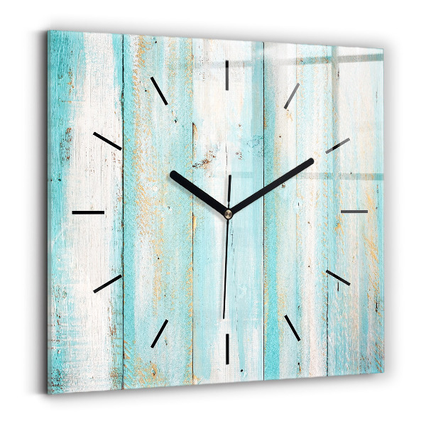 Square wall clock Blue boards