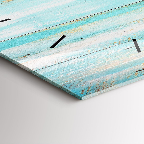 Square wall clock Blue boards