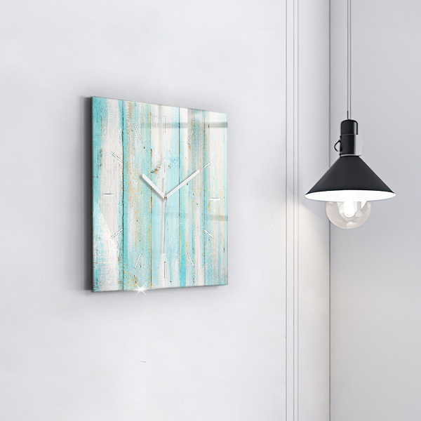 Square wall clock Blue boards