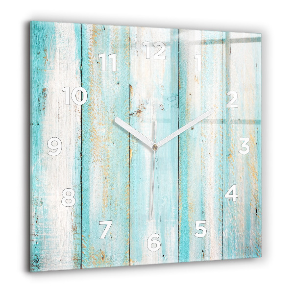 Square wall clock Blue boards