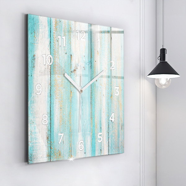 Square wall clock Blue boards
