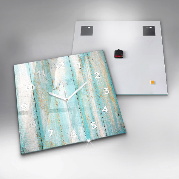 Square wall clock Blue boards