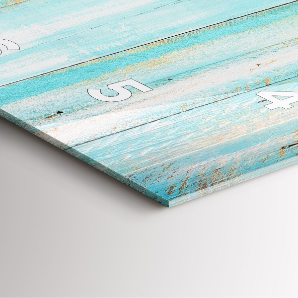 Square wall clock Blue boards