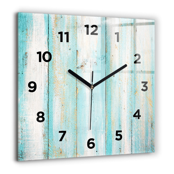 Square wall clock Blue boards