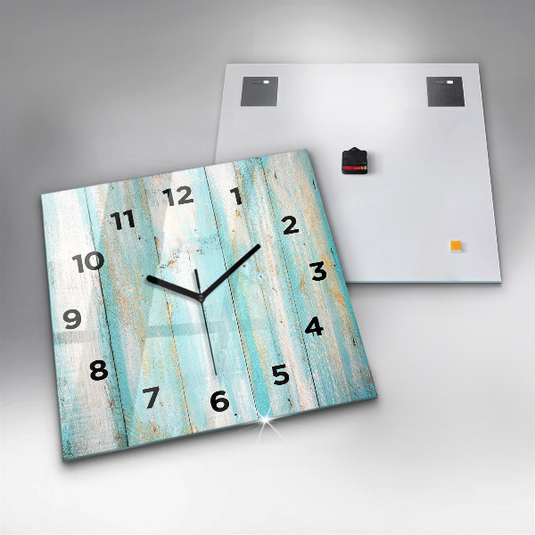 Square wall clock Blue boards