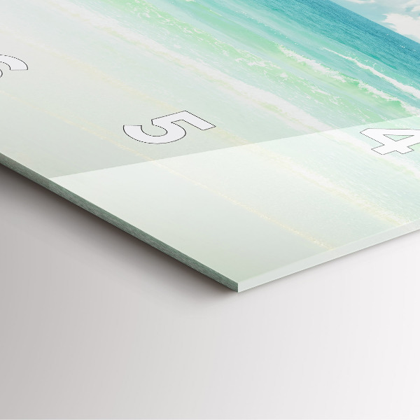 Square wall clock Sea landscape