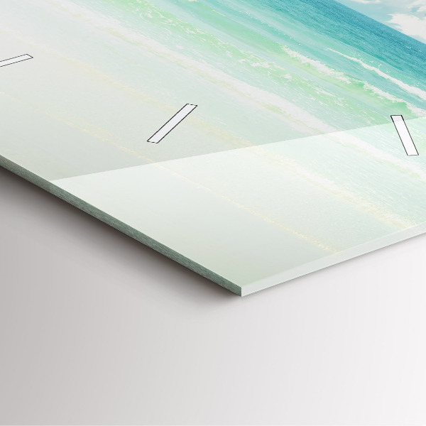 Square wall clock Sea landscape