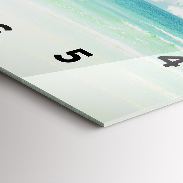 Square wall clock Sea landscape