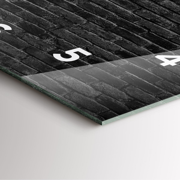 Square wall clock Dark brick wall