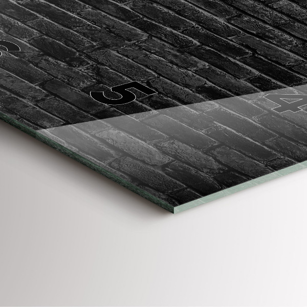 Square wall clock Dark brick wall