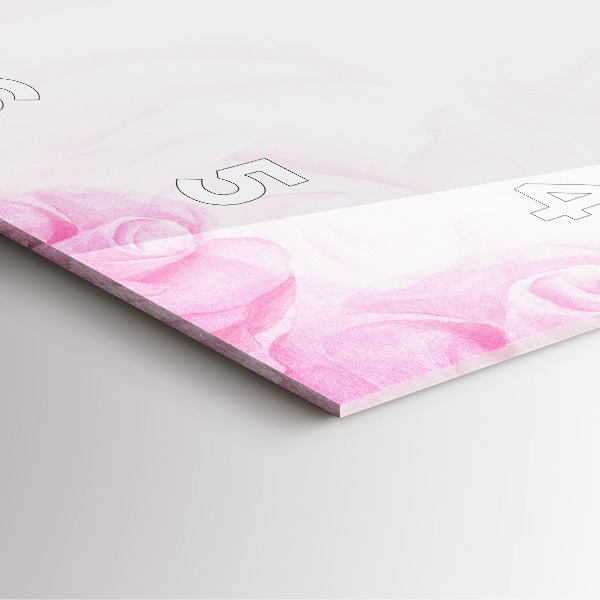 Square wall clock Roses abstract