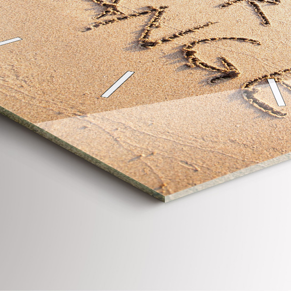 Square wall clock Beach Quote