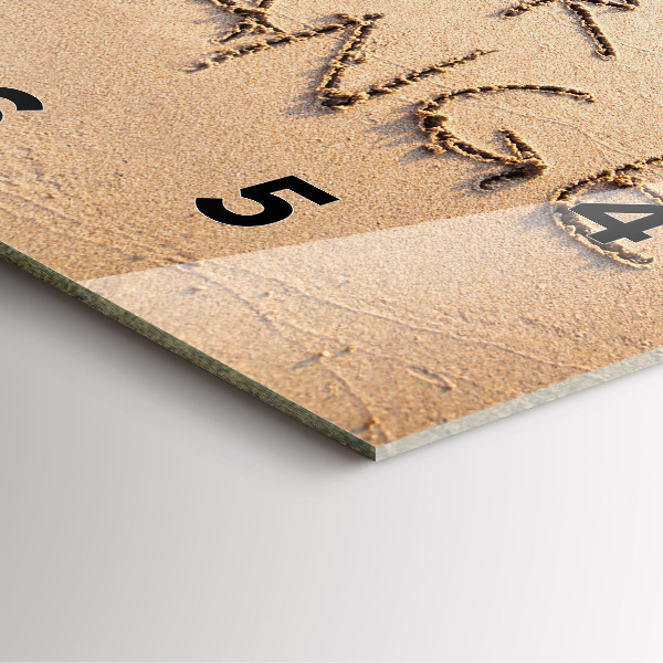 Square wall clock Beach Quote