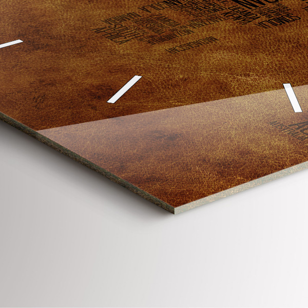 Square wall clock Map and country names