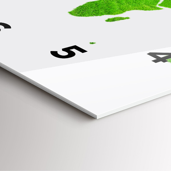 Square wall clock Green grass map