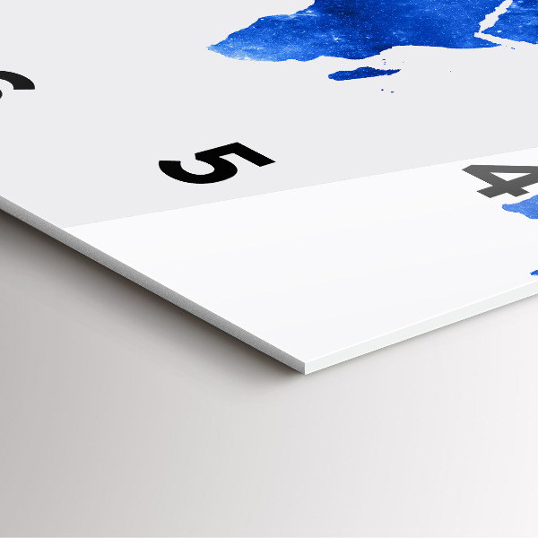 Square wall clock Space world map