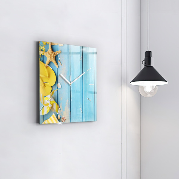 Square wall clock Beach accessories and boards