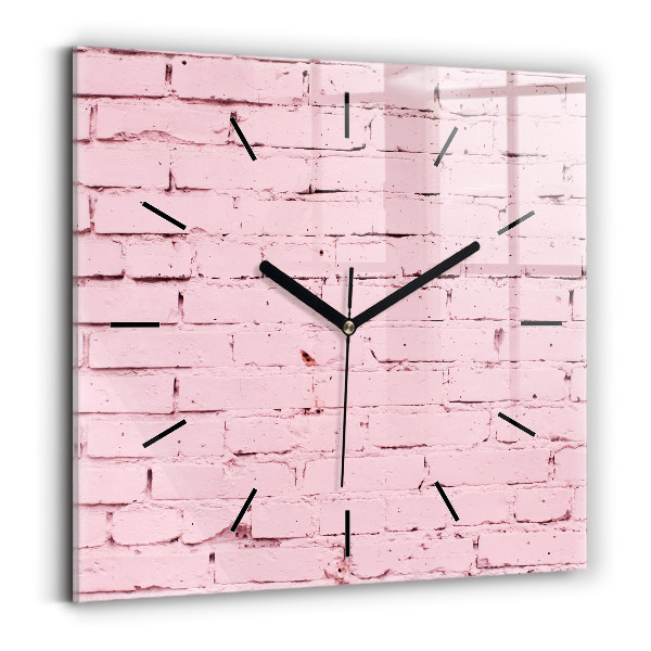Square wall clock Brick wall