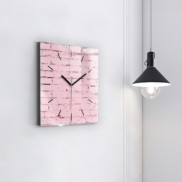 Square wall clock Brick wall