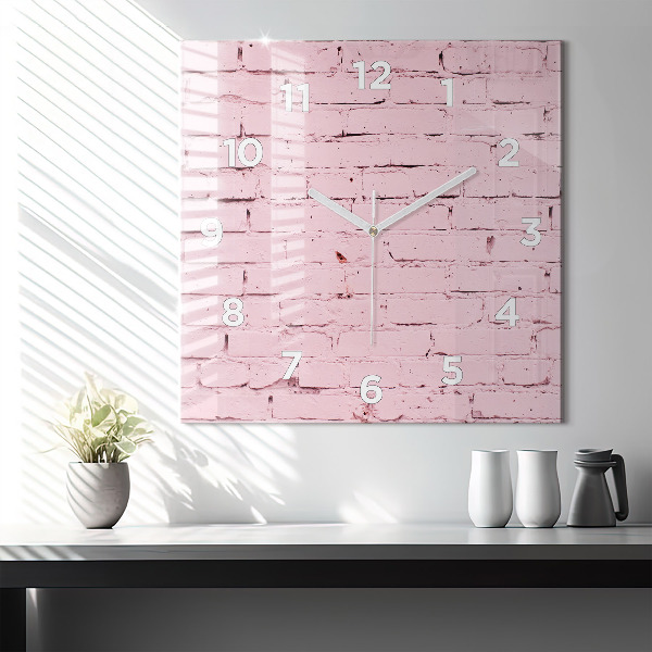 Square wall clock Brick wall