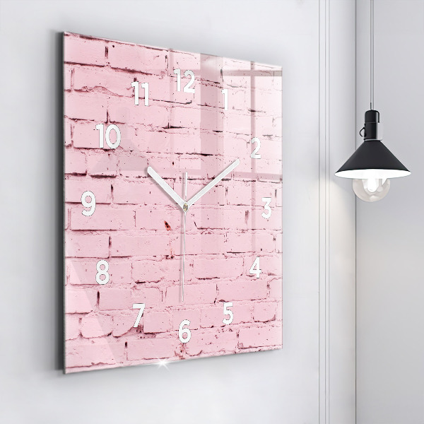 Square wall clock Brick wall
