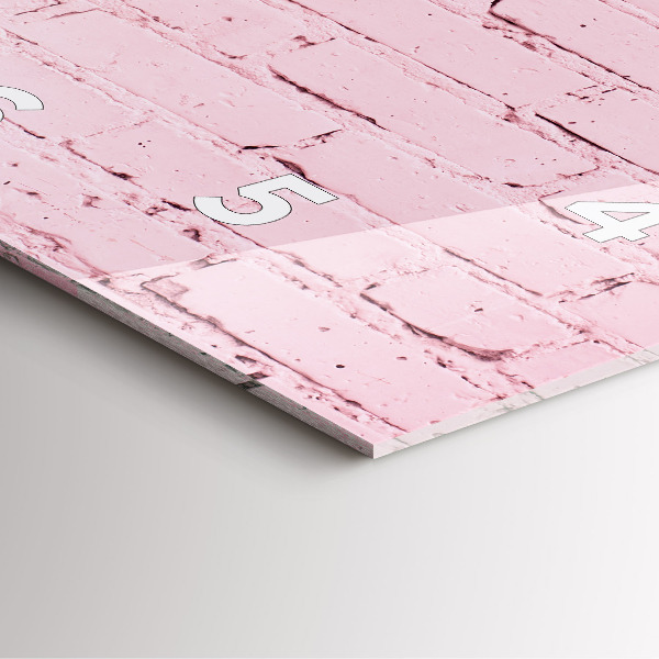 Square wall clock Brick wall