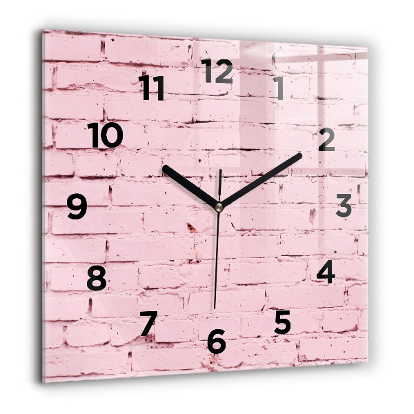Square wall clock Brick wall