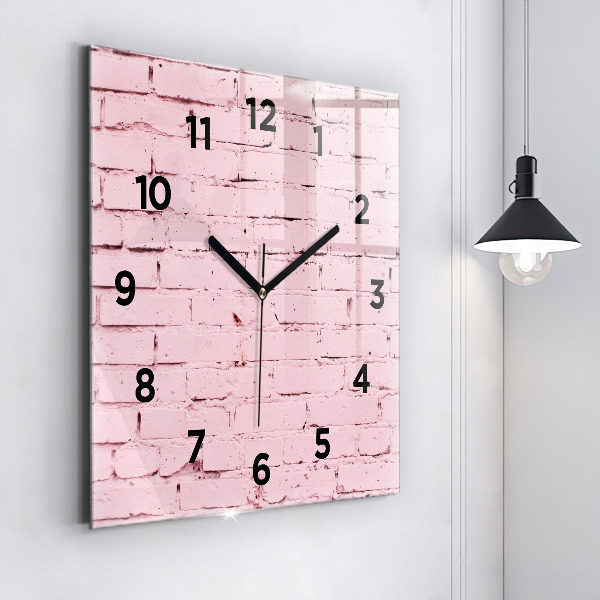 Square wall clock Brick wall