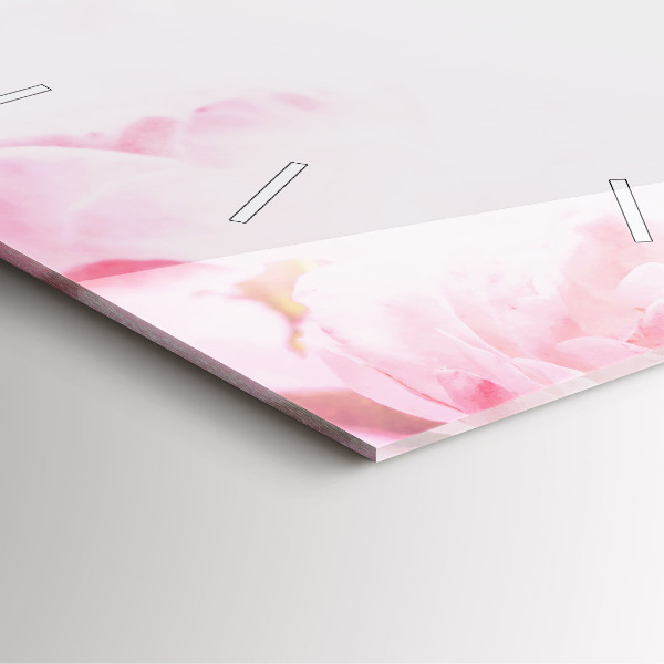 Square wall clock Blooming flowers