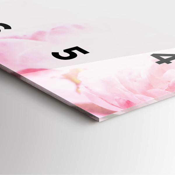 Square wall clock Blooming flowers