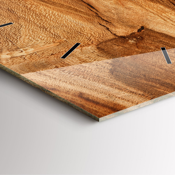 Square wall clock Wood texture