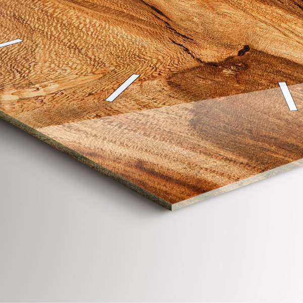 Square wall clock Wood texture