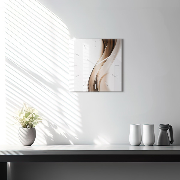 Square wall clock Abstraction line