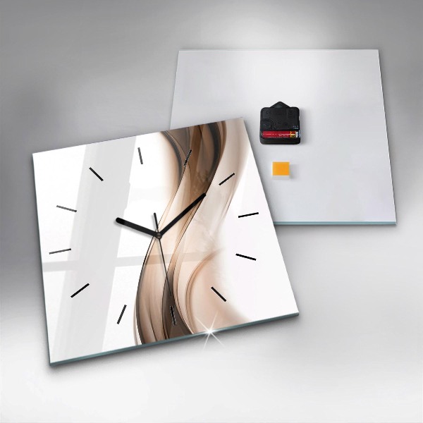 Square wall clock Abstraction line