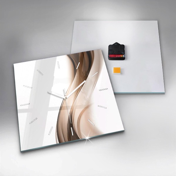 Square wall clock Abstraction line