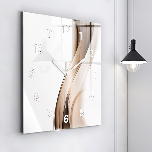 Square wall clock Abstraction line