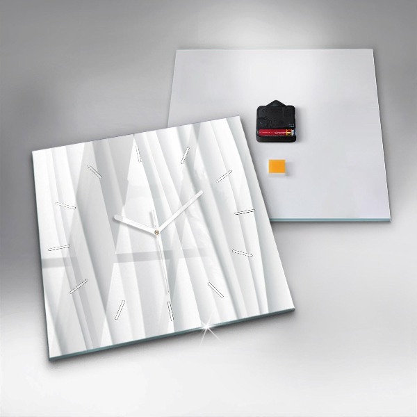 Square wall clock Waves texture